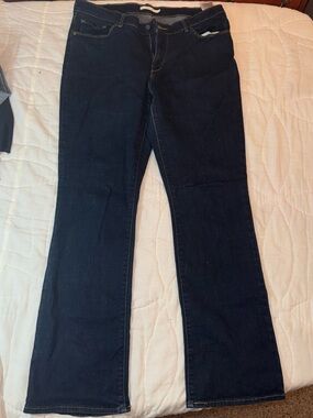 Levi Dark Indigo Wide-Leg Flare Jeans